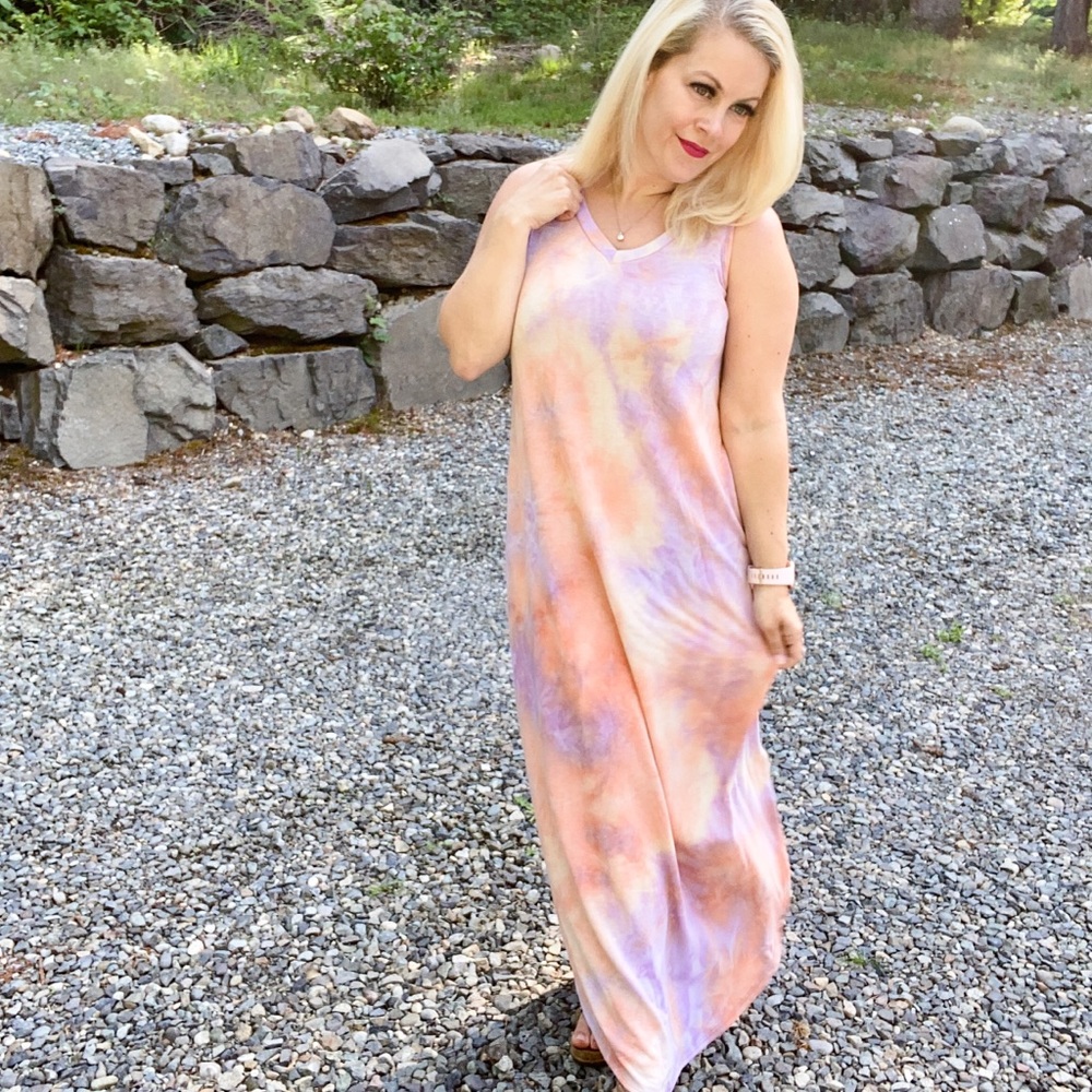 V Neck Maxi Dress
